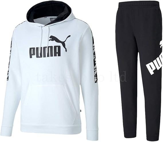 Amazon プーマ スウェット メンズ 上下 Puma パーカー パンツ ビッグロゴ サイドライン Xxlサイズ Wht 上下セット 通販
