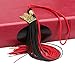 Two-Colored Graduation Tassel with Gold 2017 Year Charm 9-inch by YesGraduation(Red/Black)