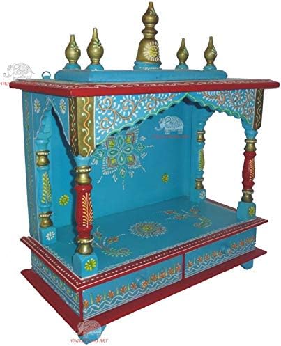 VAGESHWARI ART Wooden Temple/Home Temple/Pooja Mandir/Pooja Mandap/Temple for Home/Office/ Factory