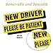 VaygWay Set of 2 ‘’ New Driver Please Be Patient ’’ Bumper Magnet Safety Sign - Car Vehicle Reflective Sign Sticker Bumper for New Driver
