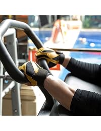 acdyion gimnasio guantes de levantamiento de peso, Fitness piel guantes de medio dedo transpirable seguridad, guantes de levantamiento de peso guantes de los deportes, equitación, carreras, culturismo