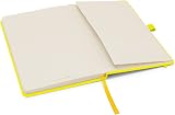 Notes London Eco A5 Notebook Neon Yellow with Lined Pages and Pen Loop view 4
