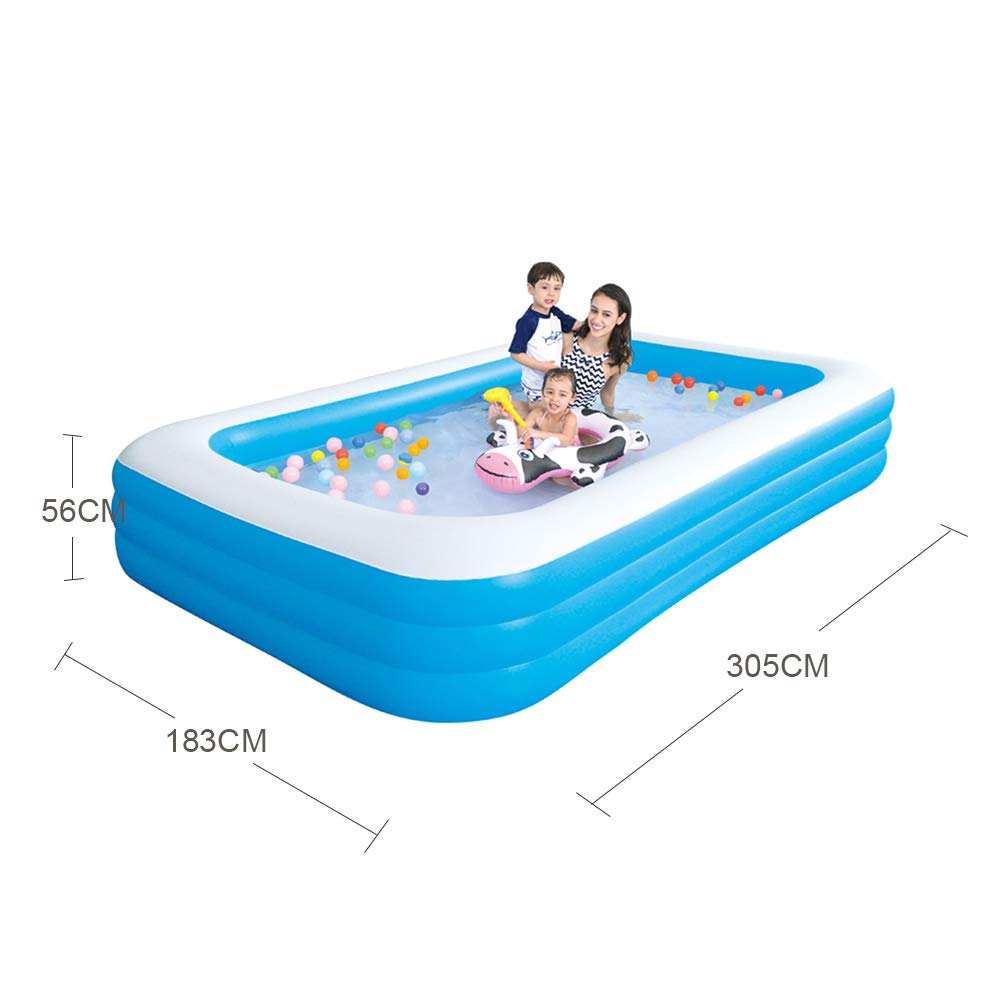 56 Cm 183 Bleu Piscine Piscine Gonflable Durable Portable Extérieur