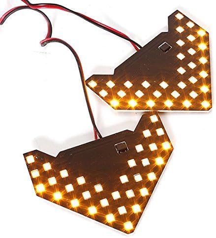 Lzcat 33 SMD Sequential Led Lights Arrows Lamp Indicator Safe led Panels Car Side Mirror Turn Signal 33 LED (Yellow Light)