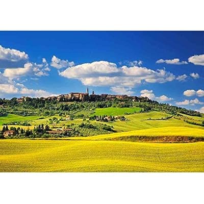Tuscany Spring, Pienza Italian Medieval Village. Siena, Italy. - Removable Wall Mural | Self-Adhesive Large Wallpaper - 100x144 inches