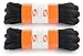OrthoStep Oval Athletic Black 45 inch Shoelaces 2 Pair Pack