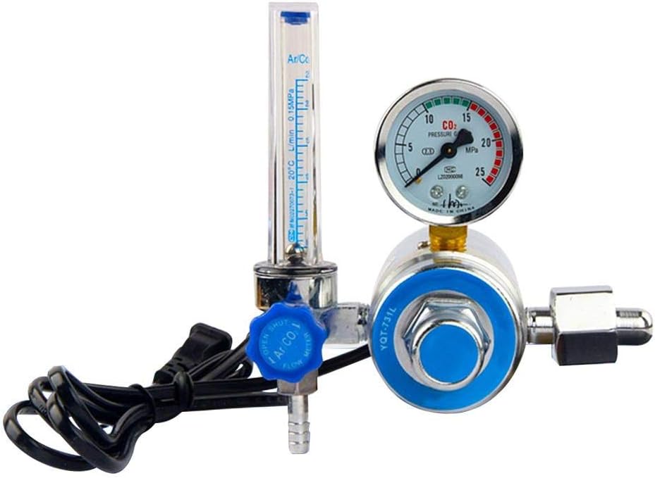 Utini 36V CO2 Regulator Flowmeter Gas Pressure Gauge Heater