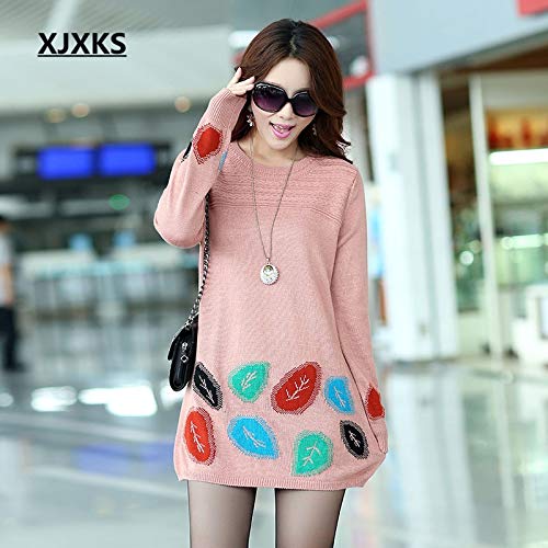 Soledi Xjxks And Winter Dress One Piece Plus Size Loose Knitted Sweater Dresses Big Size Elegant Casual Dress Pink Amazon In Clothing Accessories