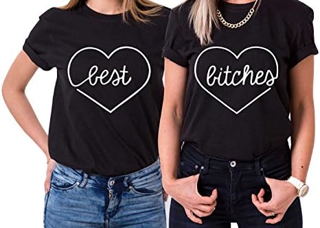 Best Bitches King Queen Partnerlook Couple T-Shirt Set Sweet for Couples as Gifts
