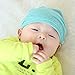 Charm Baby Boys Slouchy Beanie - 100% Organic Cotton Soft Hypoallergenic Infant Toddler Girls Cap Made in Japan Light Gray