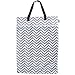 Teamoy Travel Hanging Wet Dry Bag(24.7 x 18 inches) for Cloth Diapers Organizer Tote Bag (L, Beige Chevron)