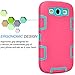 Tekcoo Galaxy S3 Case, [Troyal Series] [Pink/Blue] Hybrid Shock Absorbing Shock Dust Dirt Proof Defender Rugged Full Body Hard Case Cover Shell for Samsung Galaxy S3 S III I9300 GS3 All Carriers