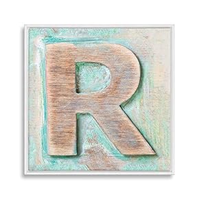 Framed Canvas Wall Art Alphabet Canvas Prints Home Artwork Decoration for Living Room,Bedroom - 16x16 inches