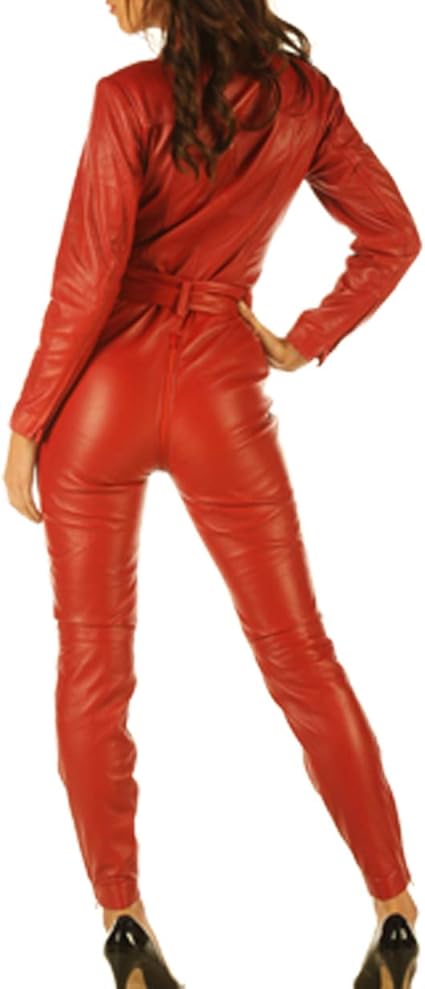 leather jumpsuit amazon