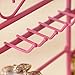 WELL-STRONG Earring Necklace Holder Birdcage Wall Mount Jewelry Organizer Hanger for Girls Pink