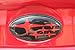 Front & Rear Glossy Badge Emblem For 2011-Up Compatible with Impreza Models (Aftermarket Product NOT OEM) (Red)