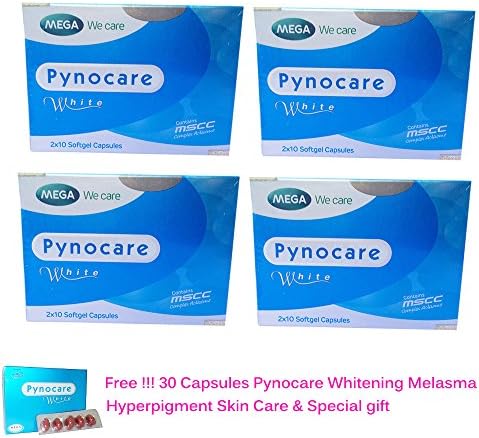 Gift Set : 80 Capsules Free 30 Caps Pynocare Whitening Melasma Hyperpigmentati​on Skin Care [Get Free Tomato Facial Mask ]