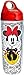 Tervis 1228030 Disney - Minnie Mouse Name Pattern Tumbler with Wrap and Red with Gray Lid 24oz Water Bottle, Clear