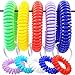 Shells Colorful Assorted Flesible Plastic Spiral Key Ring Chains (Pattern Color 4)