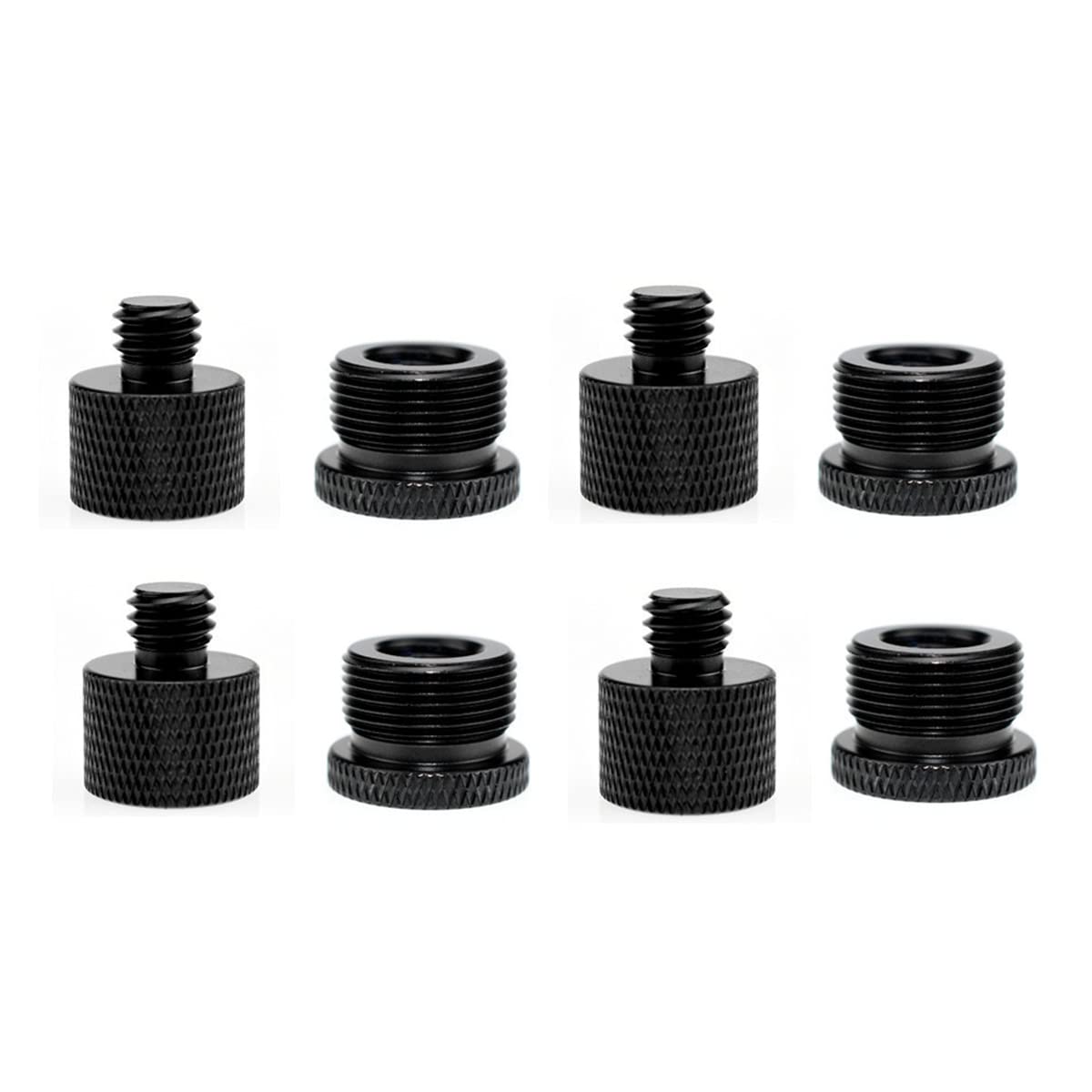 8PCS Mic Stand Adapter Microphone Adapter 5/8 Female to 3/8 Male 3/8 Female to 5/8 Male for Camera Screw Monitor Microphone Stand