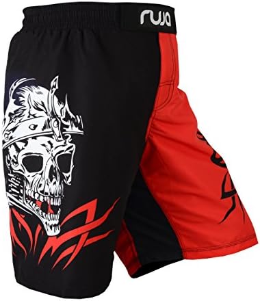 Men's Pro Skull and Fire Graphic MMA Boxing Wrestling and Training Shorts