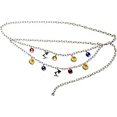 Buckle-Down Disney Belt, Chain Belt, Pixar Luxo Ball and Luxo Jr Lamp Chain Belt with Charms