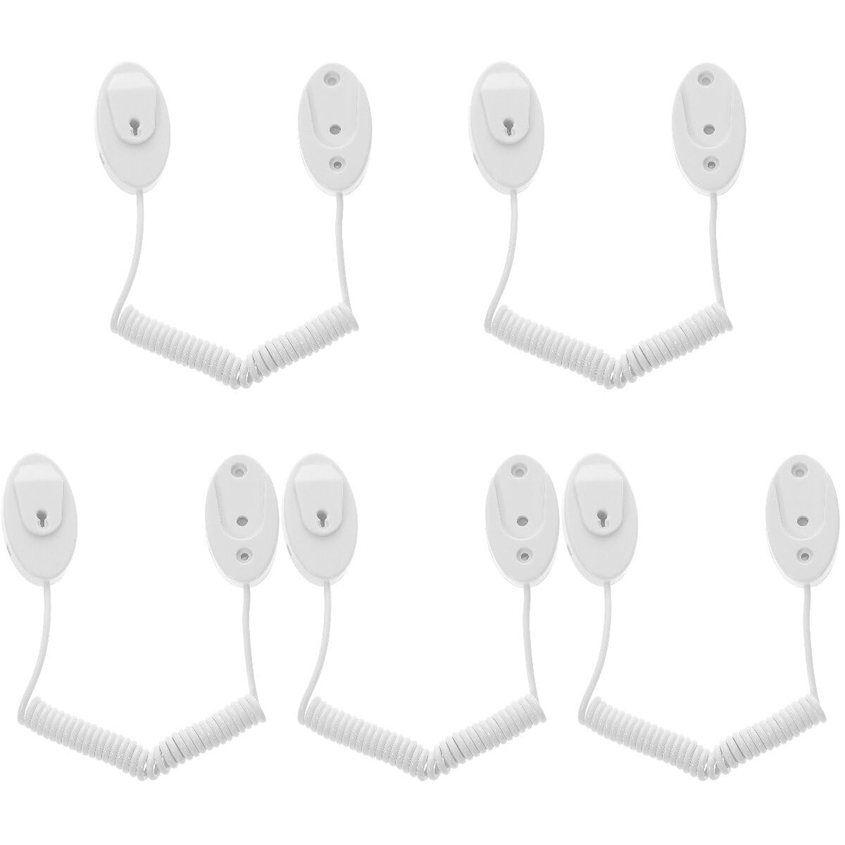 Mikikit Remote Control Tether Retractable Wall Mounted Holder with Security Cable Leash for Tv Remote Control Anti-Loss in Home Hotel School Restaurant