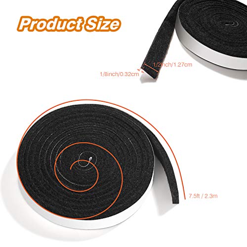 BBQ Gasket Smoker Grill Tape, High Temp Black Grill Seal Self Stick