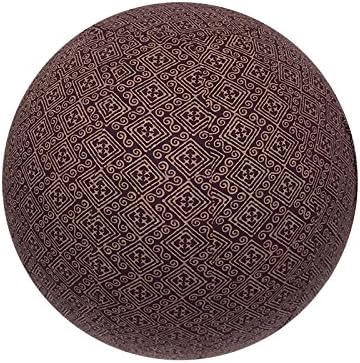 65cm Exercise Ball Cover, yoga ball cover, balance ball cover, fitness ball cover, 100% cotton - Plum Indigenous