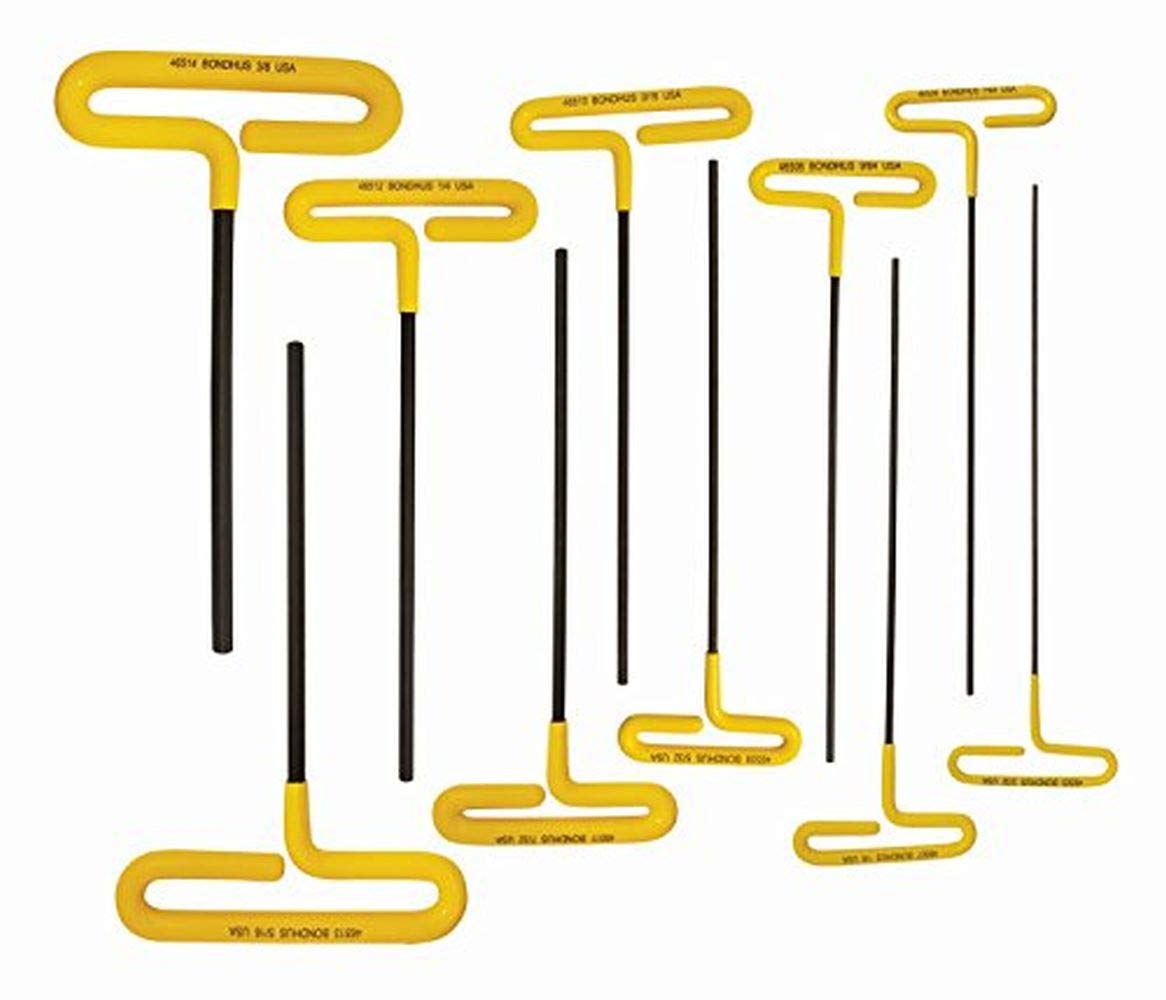 Bondhus, CTHX10-9 9" Cushion Grip T-Handle Set 3/32"-3/8", 46538