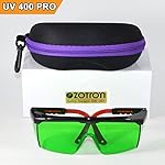 Zotron LED Grow Light Color Correction Safety Glasses with FREE Bonus Case for Indoor Gardens, Greenhouses, Hydroponics, Protective Eyewear against UV, IR Rays, Best for LED Grow Rooms