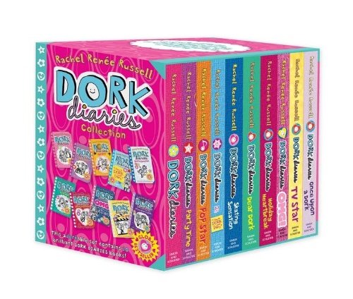 Dork Diaries x 10 title Slipcase set: Dork Diaries / Party Time / How to Dork your Diary / Pop Star / Dear Dork / TV Star / Skating Sensation / Holiday Heartbreak / OMG / Once Upon a Dork