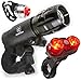 LED Lights For Bikes - Free Helmet Light - Quick Release Mounts - Best Flashing Front and Back Tail Bike Light Set - Safest Super Bright Headlight Torch and Rear Cycling Kit for All Bicycles