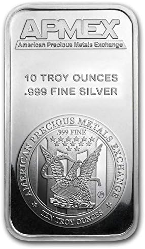 APMEX 10 Ounce .999 Fine Silver Bar