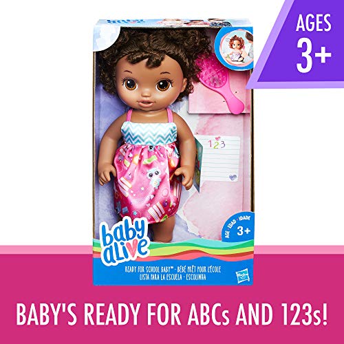 BABY ALIVE READY FOR SCHOOL BABY Baby Doll with Black Curly Hair