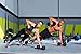 Gymenist Set of 2 Hex Rubber Dumbbell with Metal Handles, Pair of 2 Heavy Dumbbells (15 Lb)