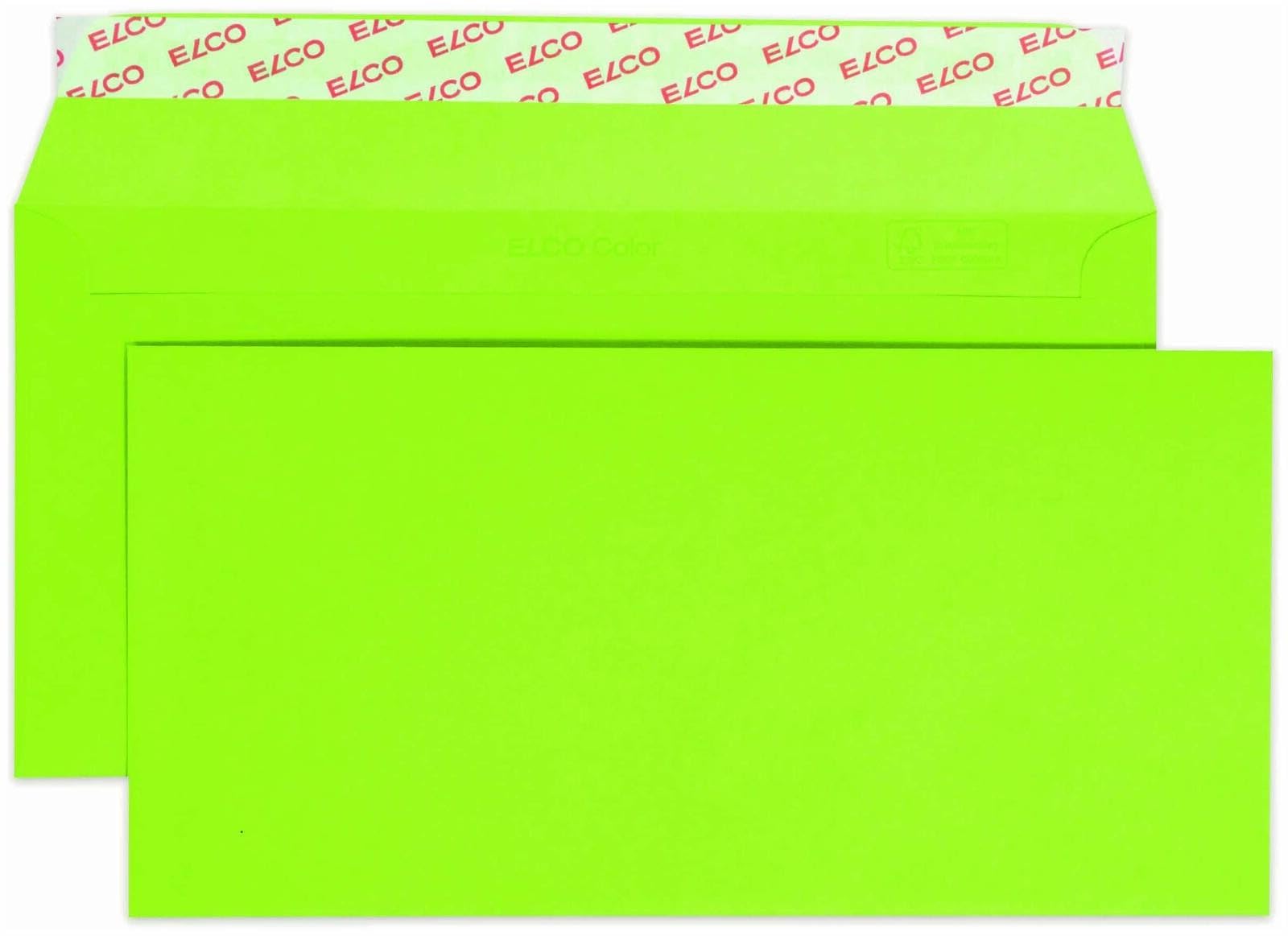Elco C5/6 DL "Cellozip Color" Envelope - Bright Green (Pack of 25)