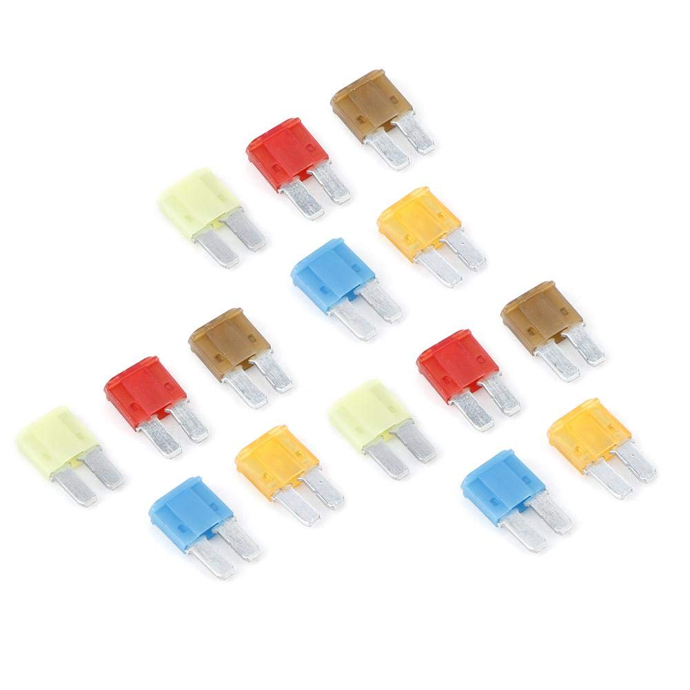 Qiilu Blade Assorted Kit, 15pcs Car Circuit Assorted Kit 5A 7.5A 10A 15A 20A