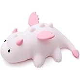 ChicLumen Cute Dragon Kids Night Light, Dinosaur Silicone Lamp with 7 RGB Colors & Warm White, Portable Magnetic Night Light for Home, Rechargeable Decorative Mood Lamp, Birthday Gift for All Ages