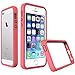iPhone SE Case, RhinoShield [CrashGuard] 11 ft Shock Absorption Ultra Thin Bumper with & FREE Back Transparent Skin. Slim Heavy Duty Protection. Also for iPhone 5 / 5s - Coral Pink