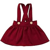 FIOMVA Toddler Infant Baby Girl Clothes Ruffle Button Suspender Skirt Overall Strap Dress One Piece Summer Outfits