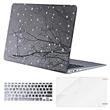 MOSISO MacBook Air 13 Case (A1369 & A1466, Older Version 2010-2017 Release), Plastic Pattern Hard Case & Keyboard Cover & Screen Protector Only Compatible MacBook Air 13 Inch, Winter Snow on Tree