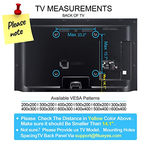 FITUEYES-Universal-TV-Stand-Base-Swivel-Tabletop-TV-Stand-with-Mount-for-32-to-65-inch-Flat-Screen-TV-80-Degree-Swivel-3-Level-Height-AdjustableTempered-Glass-BaseHolds-up-to110-lbs-Screens