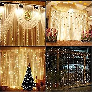 Neretva Window Curtain Icicle Lights, 600 LEDs String Fairy Lights, 19.68FTx9.84FT, 8 Modes Linkable, Icicle Fairy Lights for
