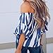 Gillberry Gillberry Womens Cotton  Long Sleeve Round Neck Splice Shirt Blouse Tops T Shirt (S, Darkblue)