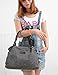 KISS GOLD(TM) Women's Designer Canvas Totes Crossbody Shoulder Bag, Grey