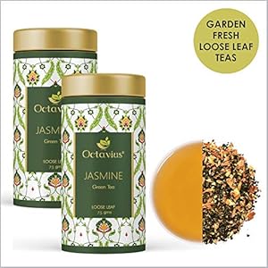 Octavius Jasmine Green Tea Tin Can – 75 GMS, 75 g