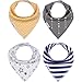 Baby Bandana Drool Bibs, Unisex 4 Pack Gift Set for Drooling and Teething Boys and Girls, Soft and Absorbent Cotton by Farnod Baby