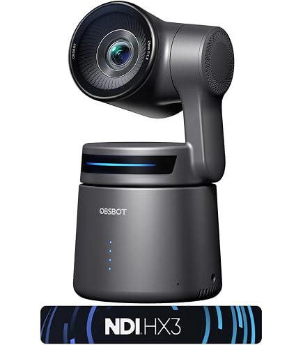 OBSBOT Câmera Tail 2 PTZR NDI 4K a 60FPS, Pro AI Tracking, CMOS de