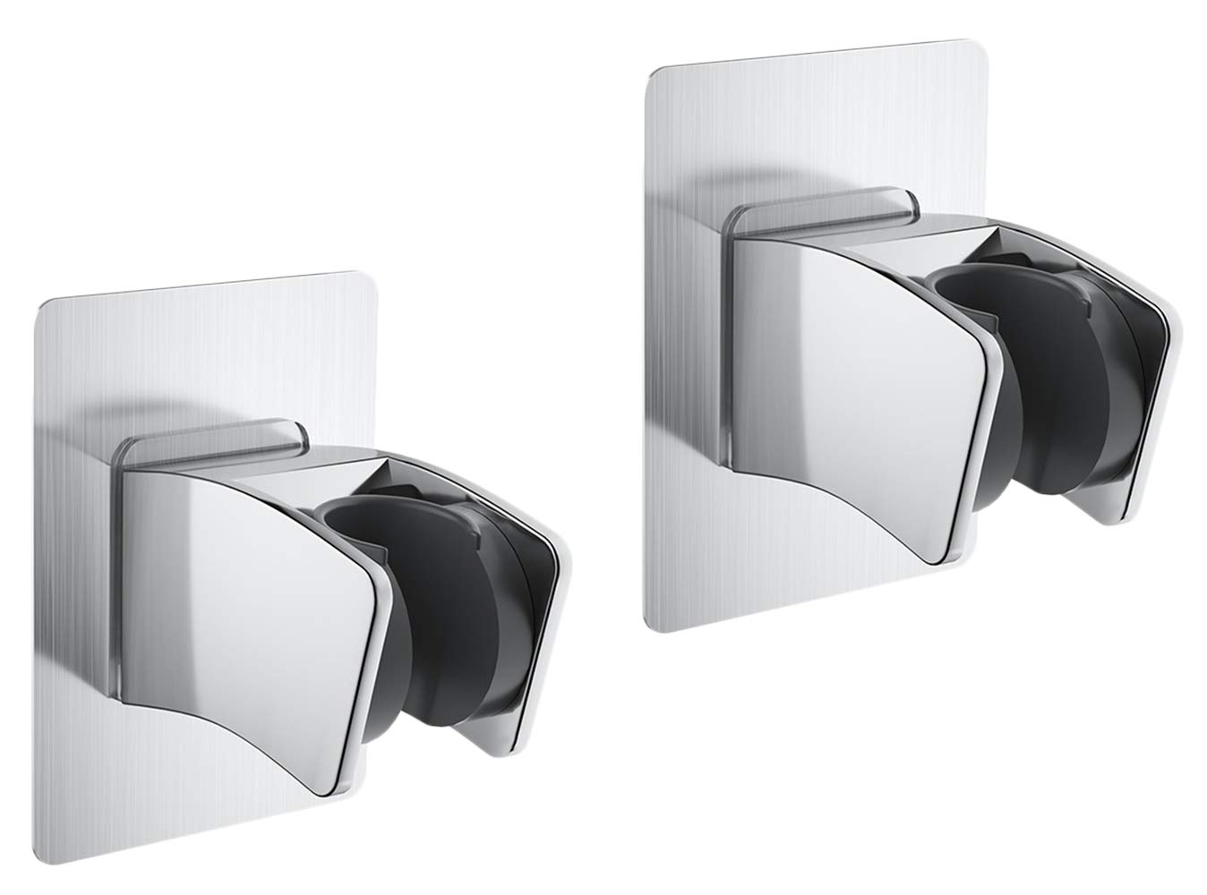 Elinala Shower Head Holder, Shower Holder Bracket, 2PCS Adjustable Non-Drilling Self-Adhesive Wall-Mounted Bathroom Shower Bracket